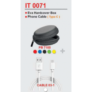 [OEM Gadget Set] Eva Hardcover Box / Phone Cable - IT0071